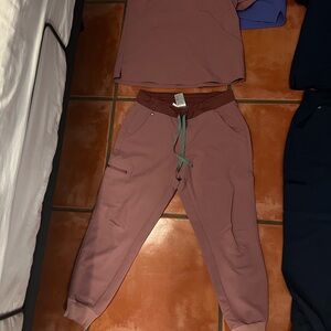 Mauve Jogger Pants with Drawstring
